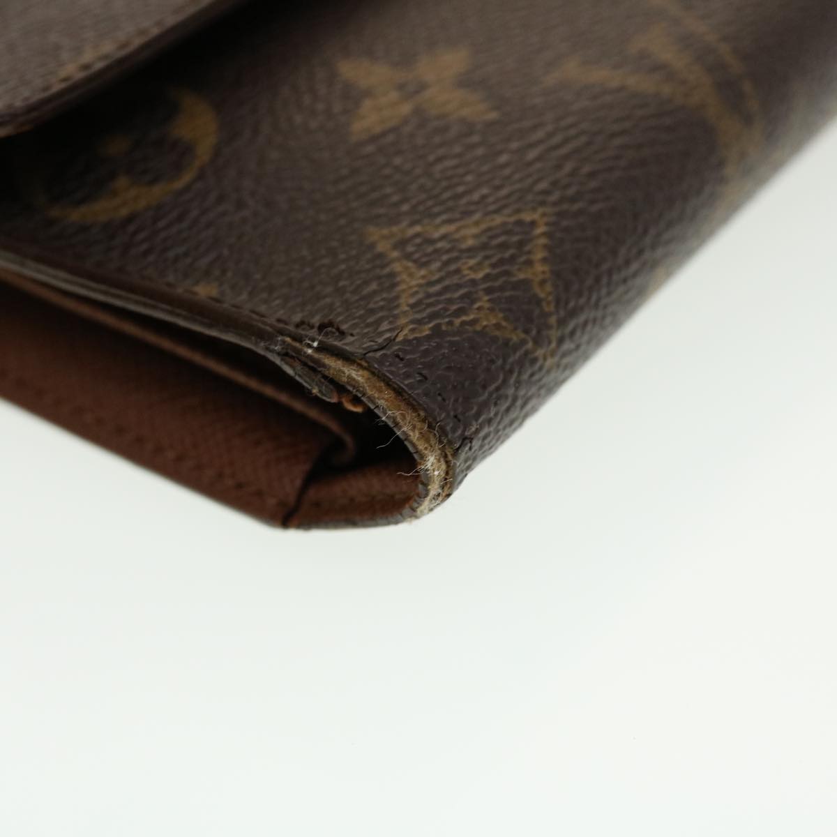 LOUIS VUITTON Monogram Portefeuille International Long Wallet M61217 Auth 41654