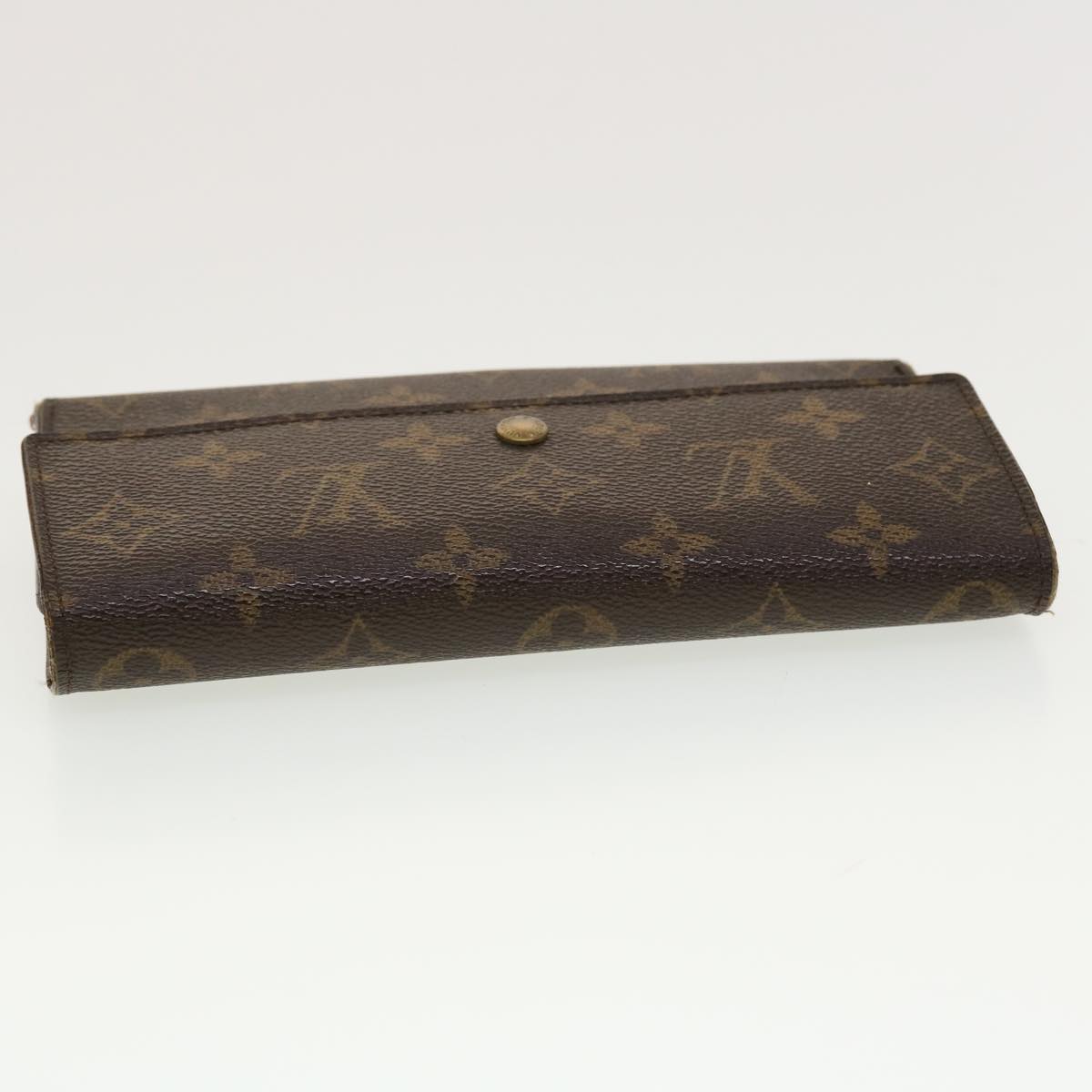 LOUIS VUITTON Monogram Portefeuille International Long Wallet M61217 Auth 41654