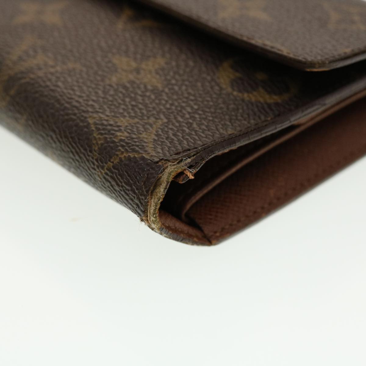 LOUIS VUITTON Monogram Portefeuille International Long Wallet M61217 Auth 41654