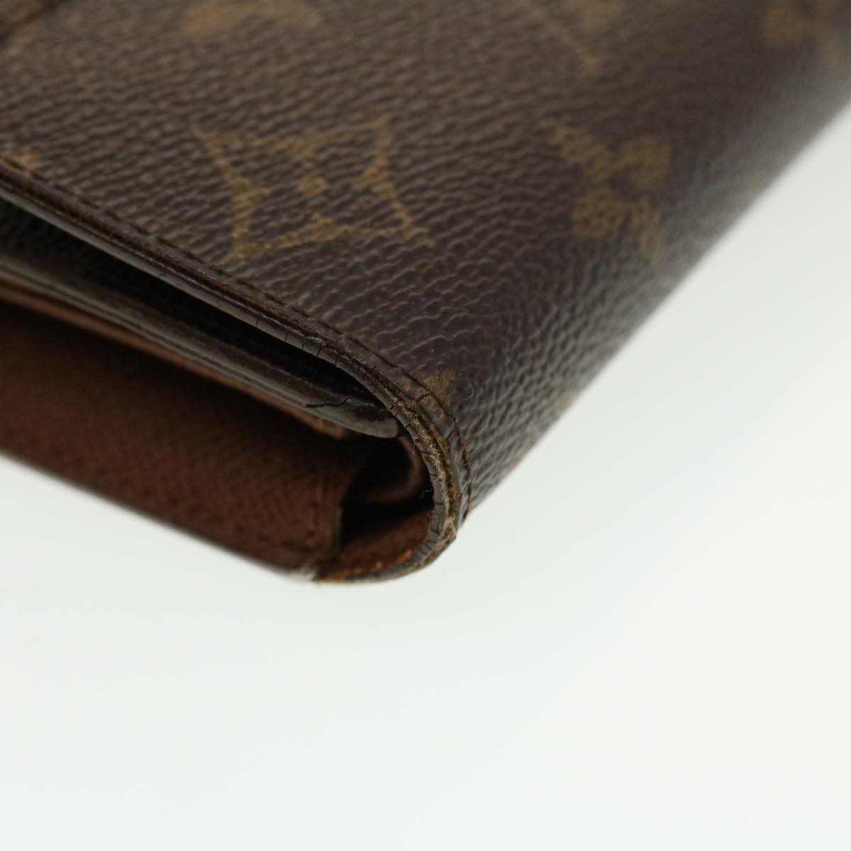 LOUIS VUITTON Monogram Portefeuille International Long Wallet M61217 Auth 41654