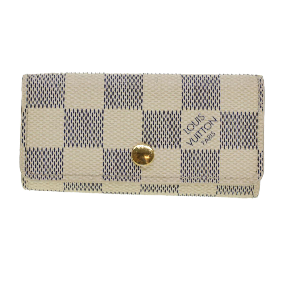 LOUIS VUITTON Damier Azur Multicles 4 Key Case N60020 LV Auth 41661