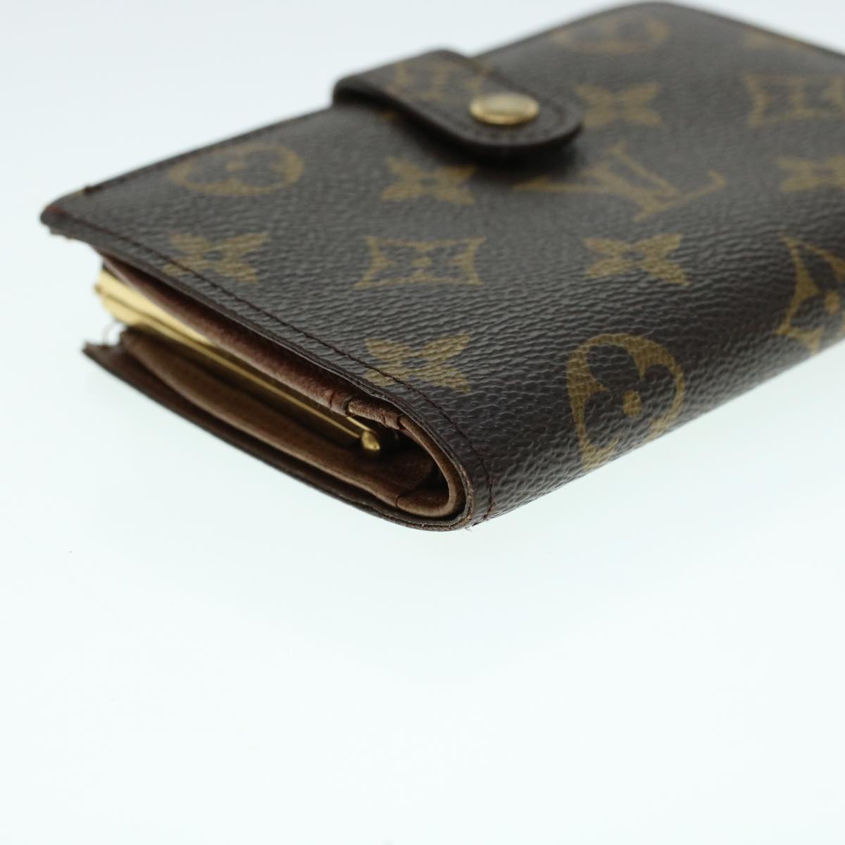 LOUIS VUITTON Monogram Porte Monnaie Billets Viennois Wallet M61663 Auth 41694