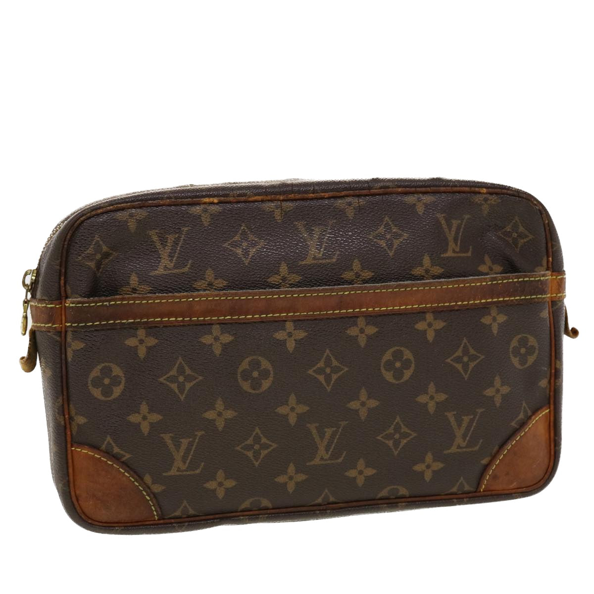 LOUIS VUITTON Monogram Compiegne 28 Clutch Bag M51845 LV Auth 41722