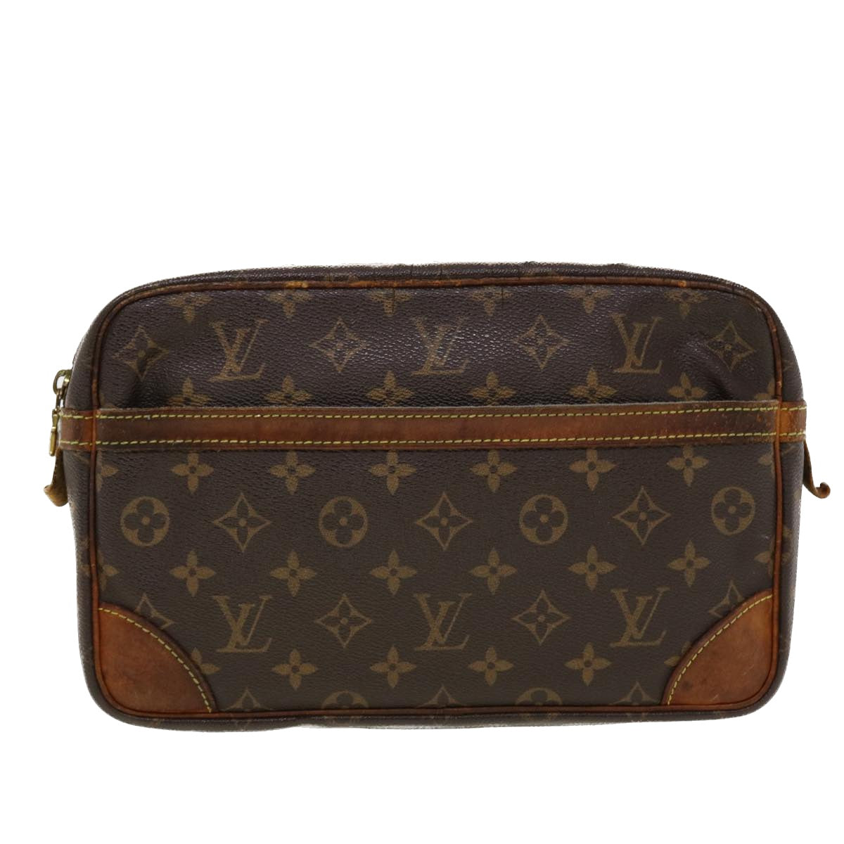 LOUIS VUITTON Monogram Compiegne 28 Clutch Bag M51845 LV Auth 41722