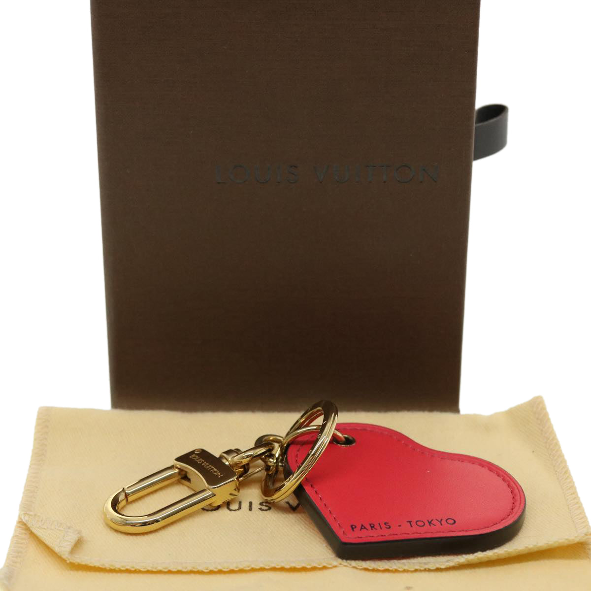 LOUIS VUITTON Sofia Coppola Key Holder Leather Red M00260 LV Auth 41754