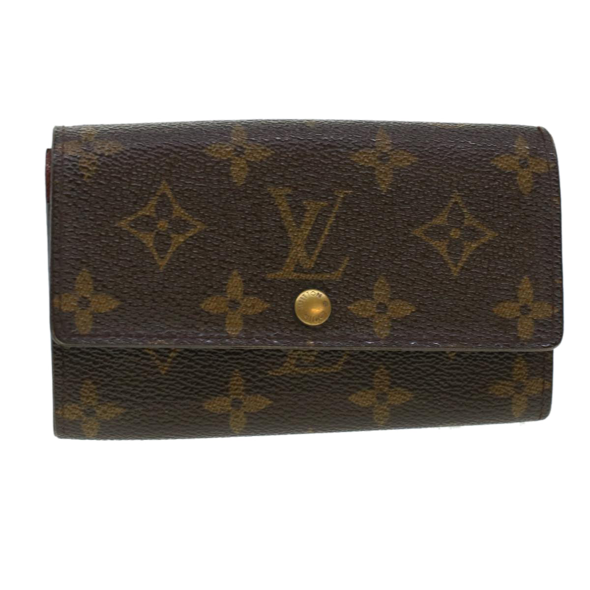 LOUIS VUITTON Monogram Porte Monnaie Zip Long Wallet M61727 LV Auth 41761