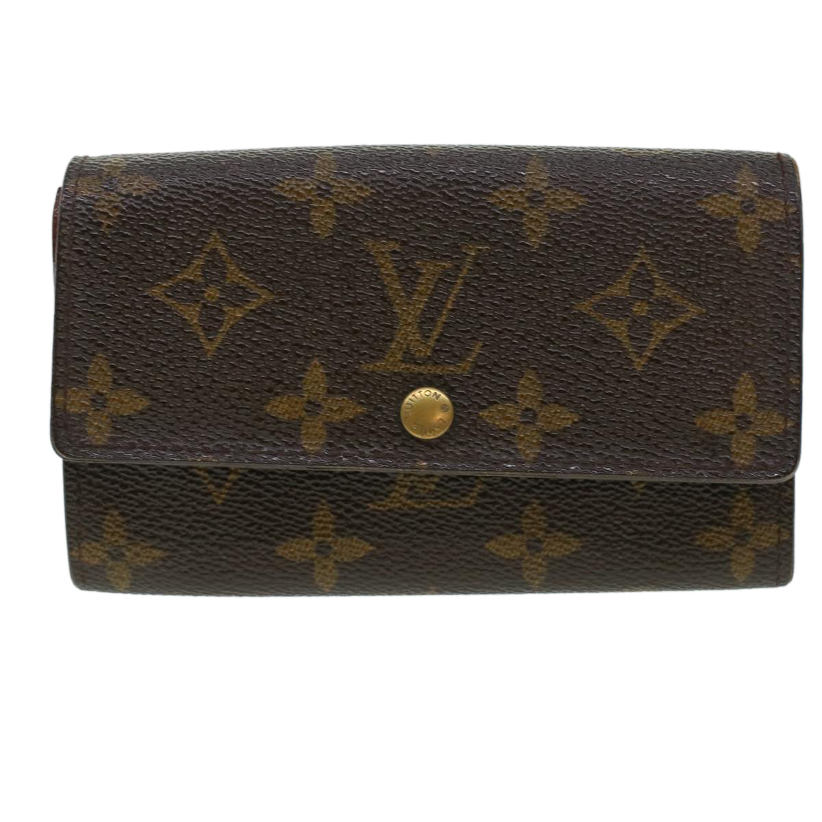 LOUIS VUITTON Monogram Porte Monnaie Zip Long Wallet M61727 LV Auth 41761