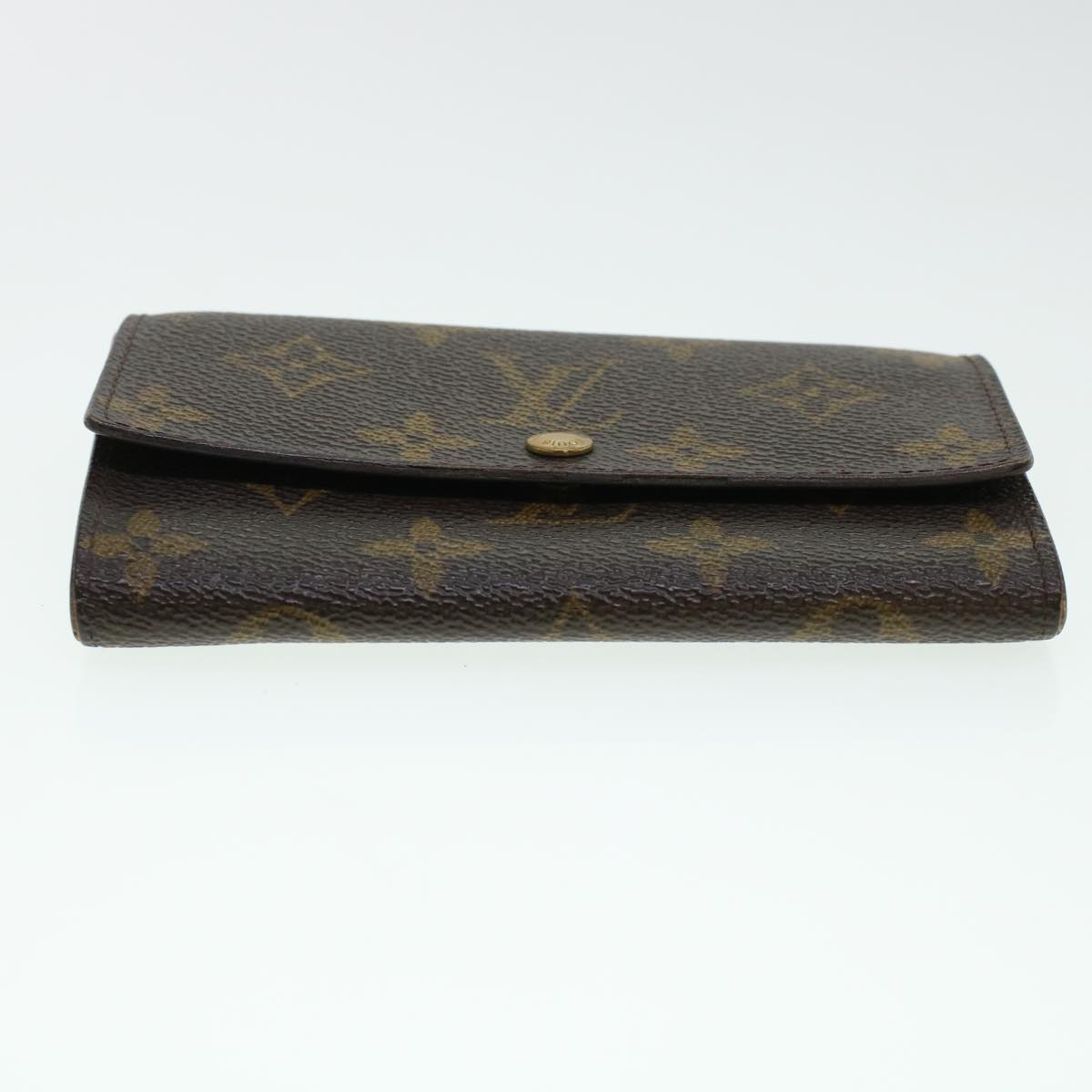 LOUIS VUITTON Monogram Porte Monnaie Zip Long Wallet M61727 LV Auth 41761