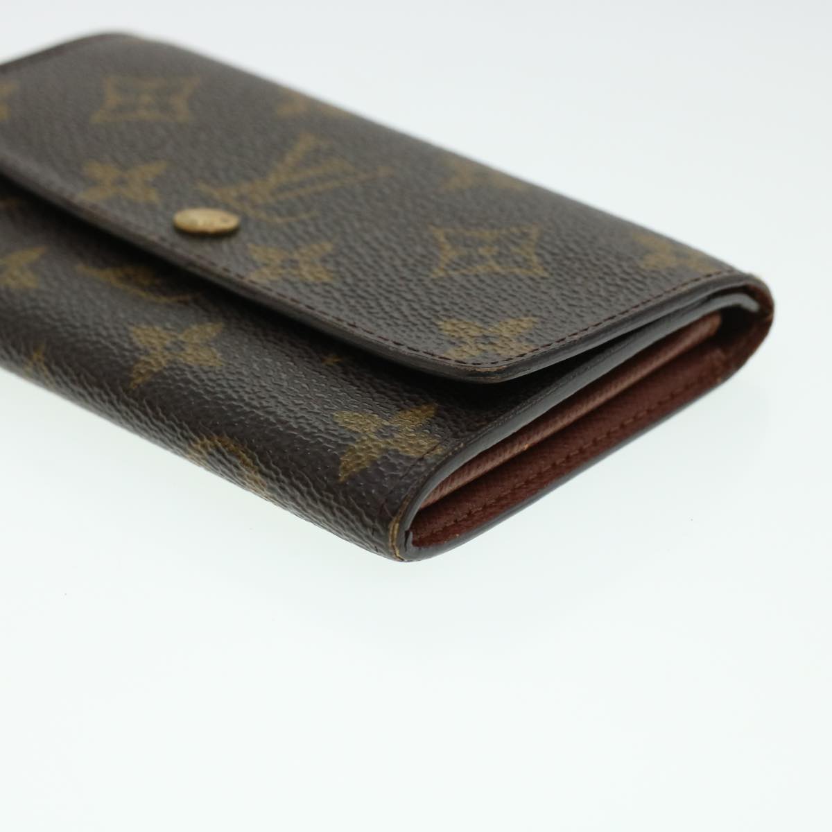 LOUIS VUITTON Monogram Porte Monnaie Zip Long Wallet M61727 LV Auth 41761