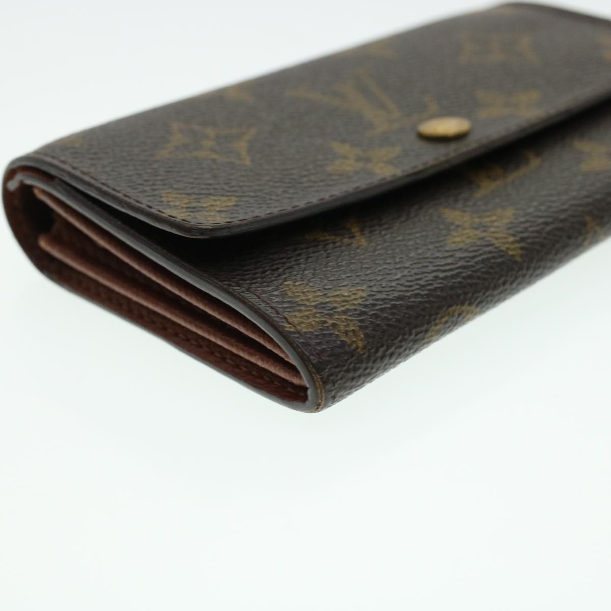 LOUIS VUITTON Monogram Porte Monnaie Zip Long Wallet M61727 LV Auth 41761