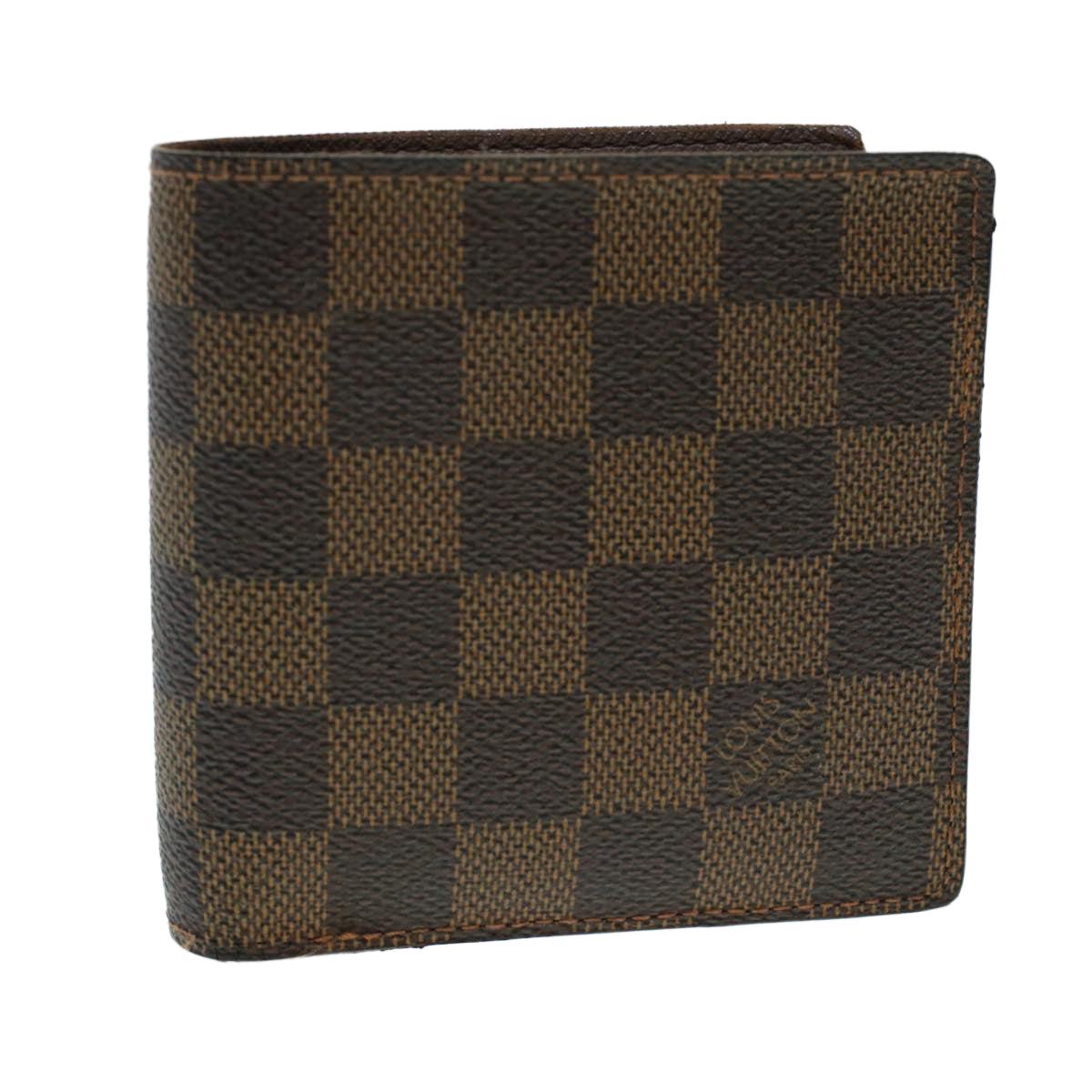 LOUIS VUITTON Damier Ebene Portefeuille Marco Bifold Wallet N61675 LV Auth 41767