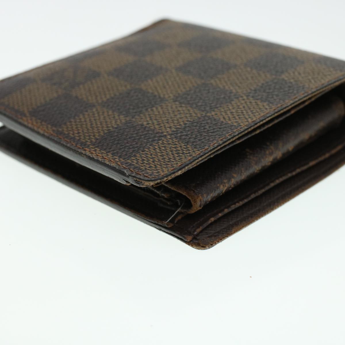 LOUIS VUITTON Damier Ebene Portefeuille Marco Bifold Wallet N61675 LV Auth 41767