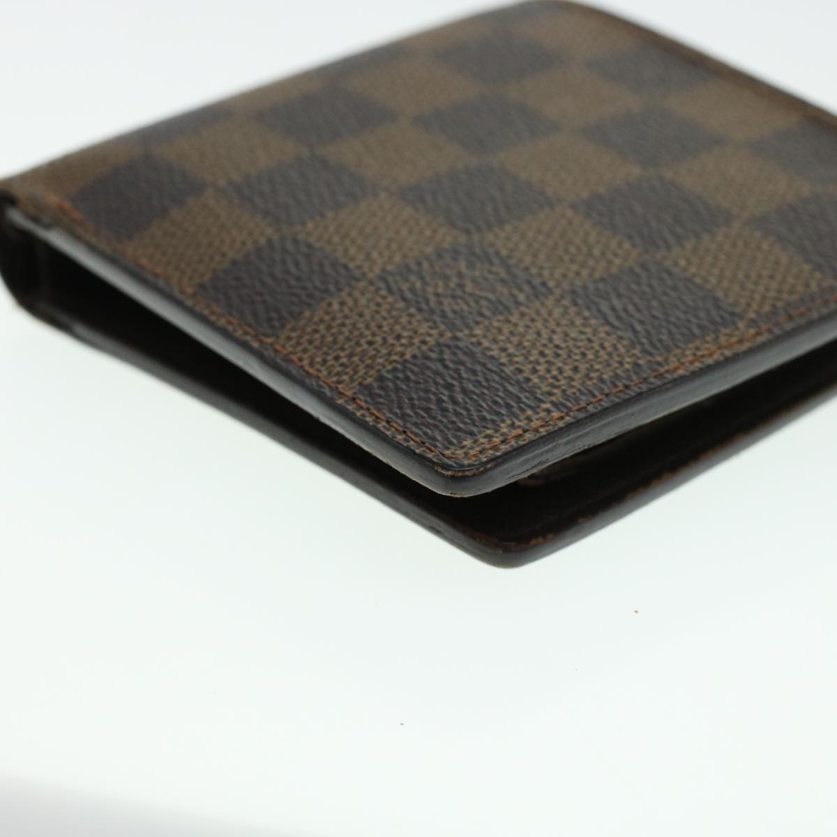 LOUIS VUITTON Damier Ebene Portefeuille Marco Bifold Wallet N61675 LV Auth 41767