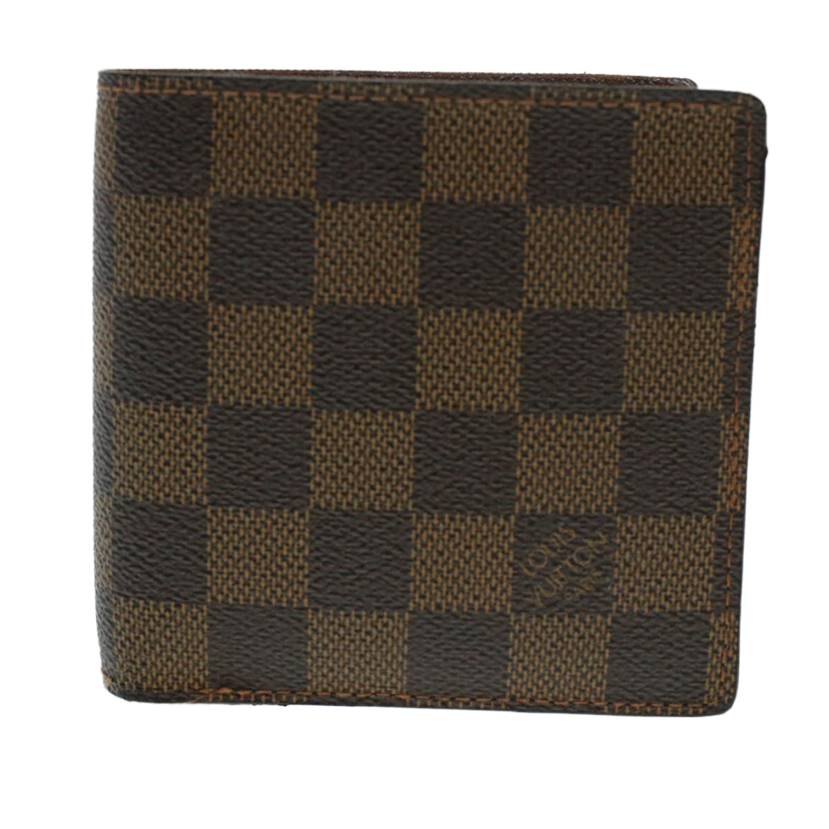 LOUIS VUITTON Damier Ebene Portefeuille Marco Bifold Wallet N61675 LV Auth 41767