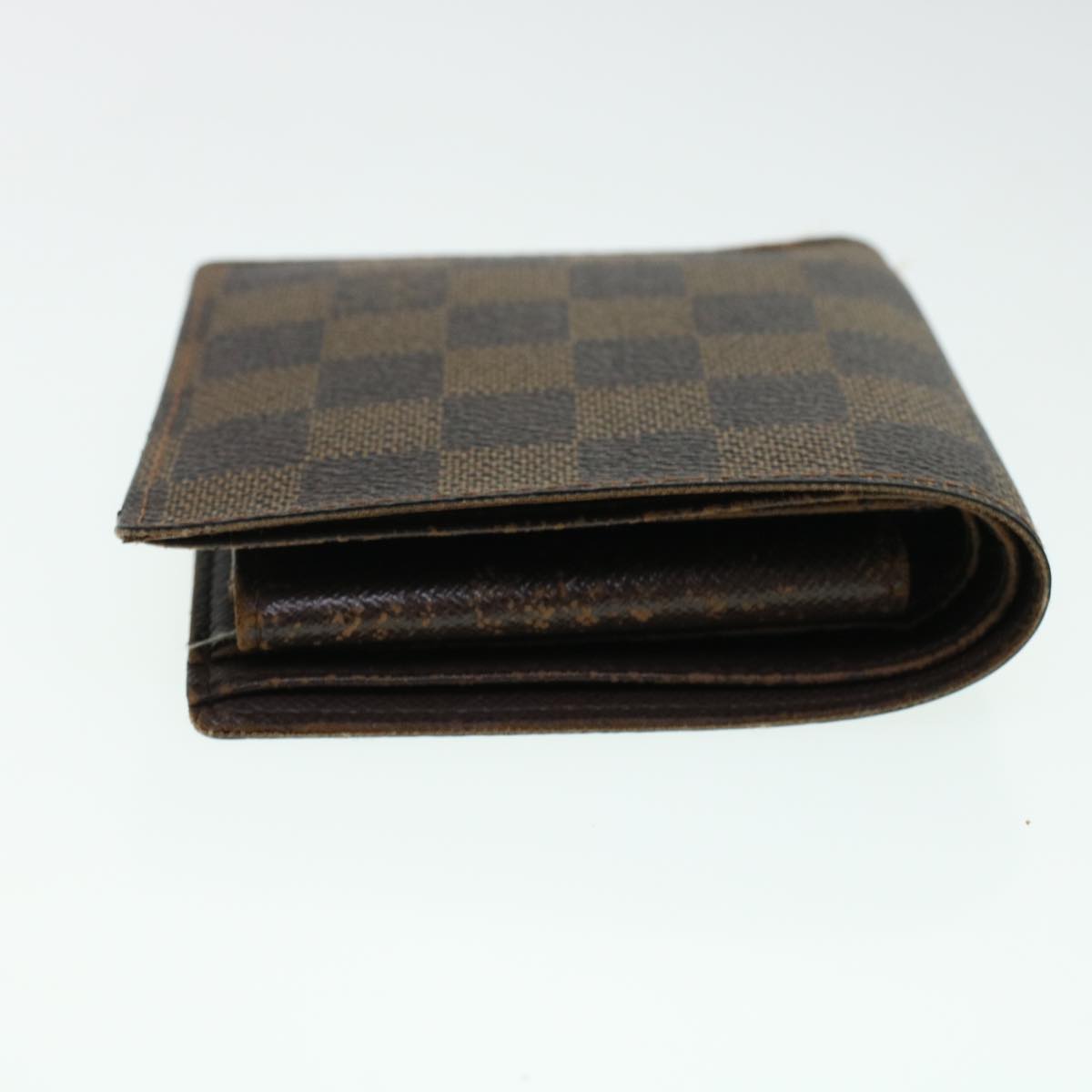 LOUIS VUITTON Damier Ebene Portefeuille Marco Bifold Wallet N61675 LV Auth 41767