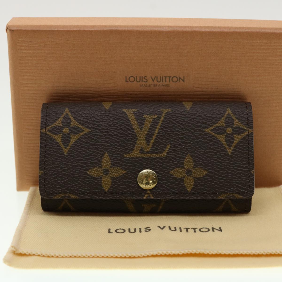 LOUIS VUITTON Monogram Multicles 4 Key Case M69517 LV Auth 41776