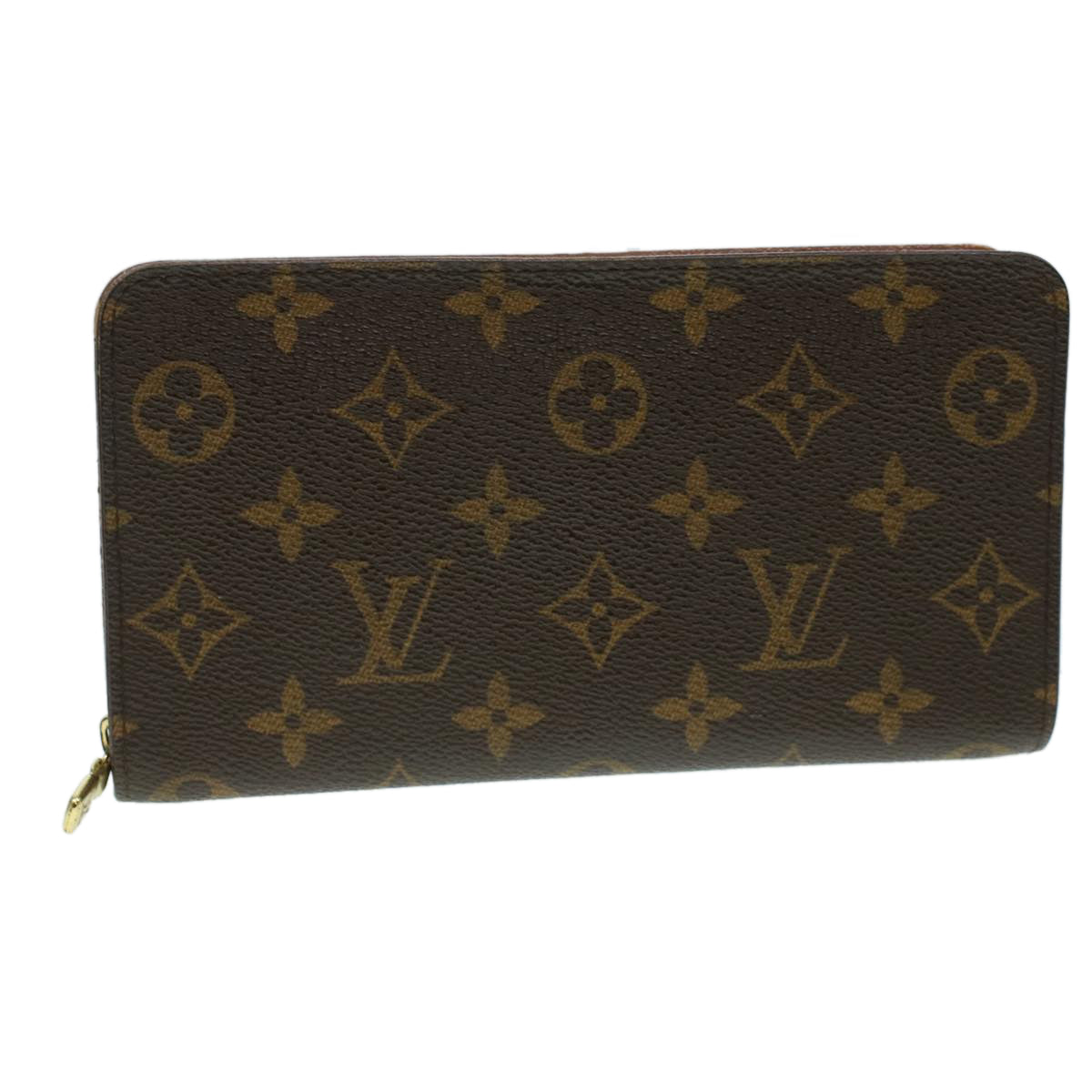 LOUIS VUITTON Monogram Porte Monnaie Zip Long Wallet M61727 LV Auth 41778