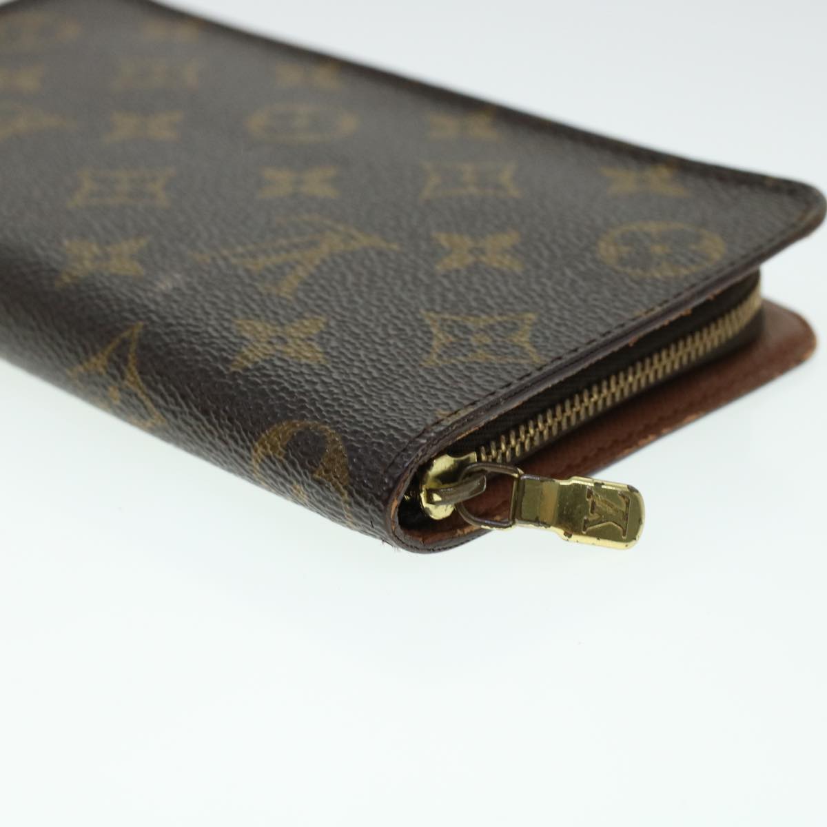 LOUIS VUITTON Monogram Porte Monnaie Zip Long Wallet M61727 LV Auth 41778