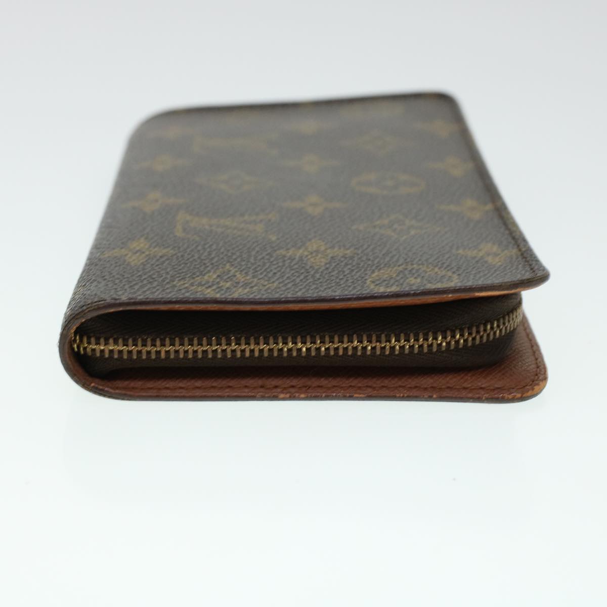 LOUIS VUITTON Monogram Porte Monnaie Zip Long Wallet M61727 LV Auth 41778