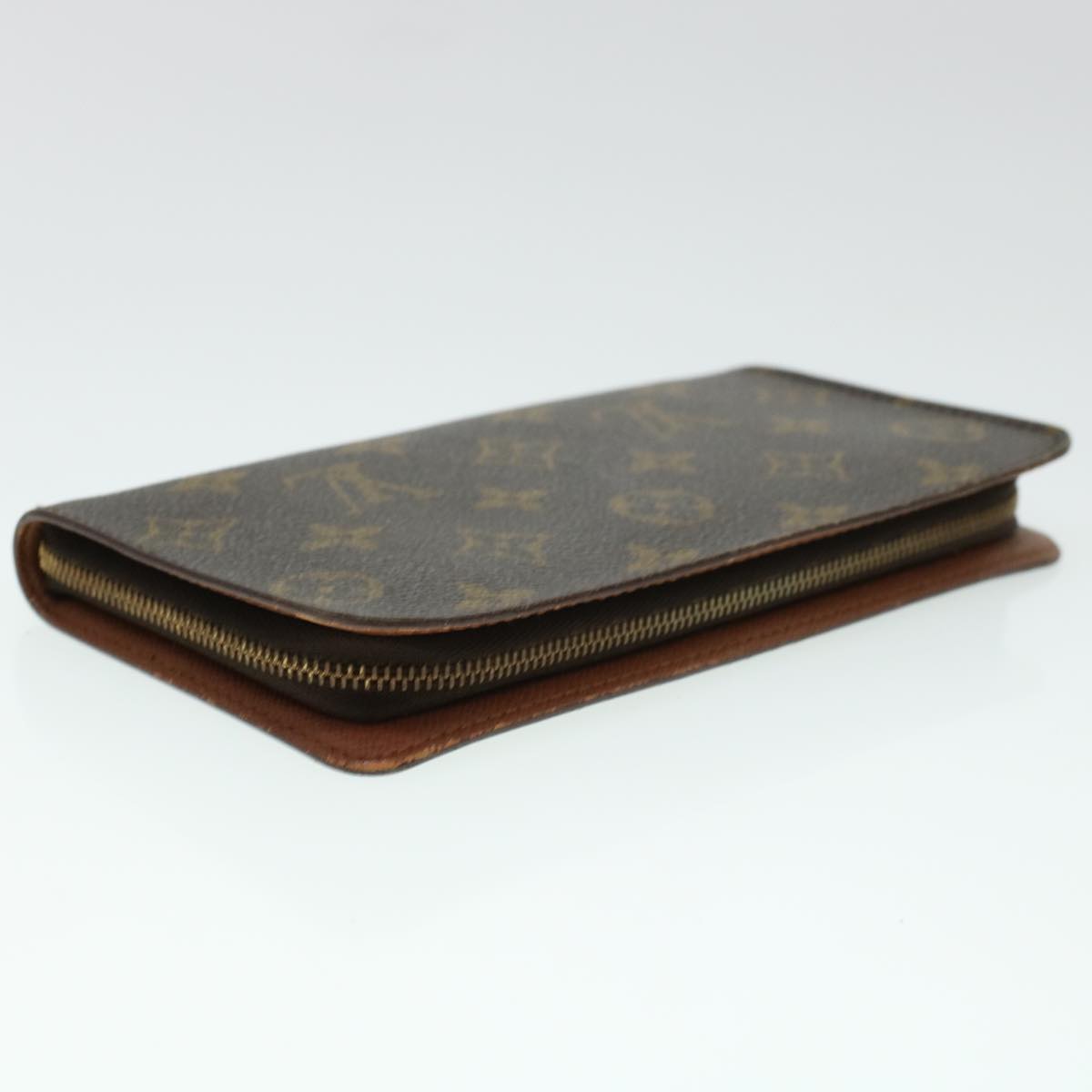 LOUIS VUITTON Monogram Porte Monnaie Zip Long Wallet M61727 LV Auth 41778