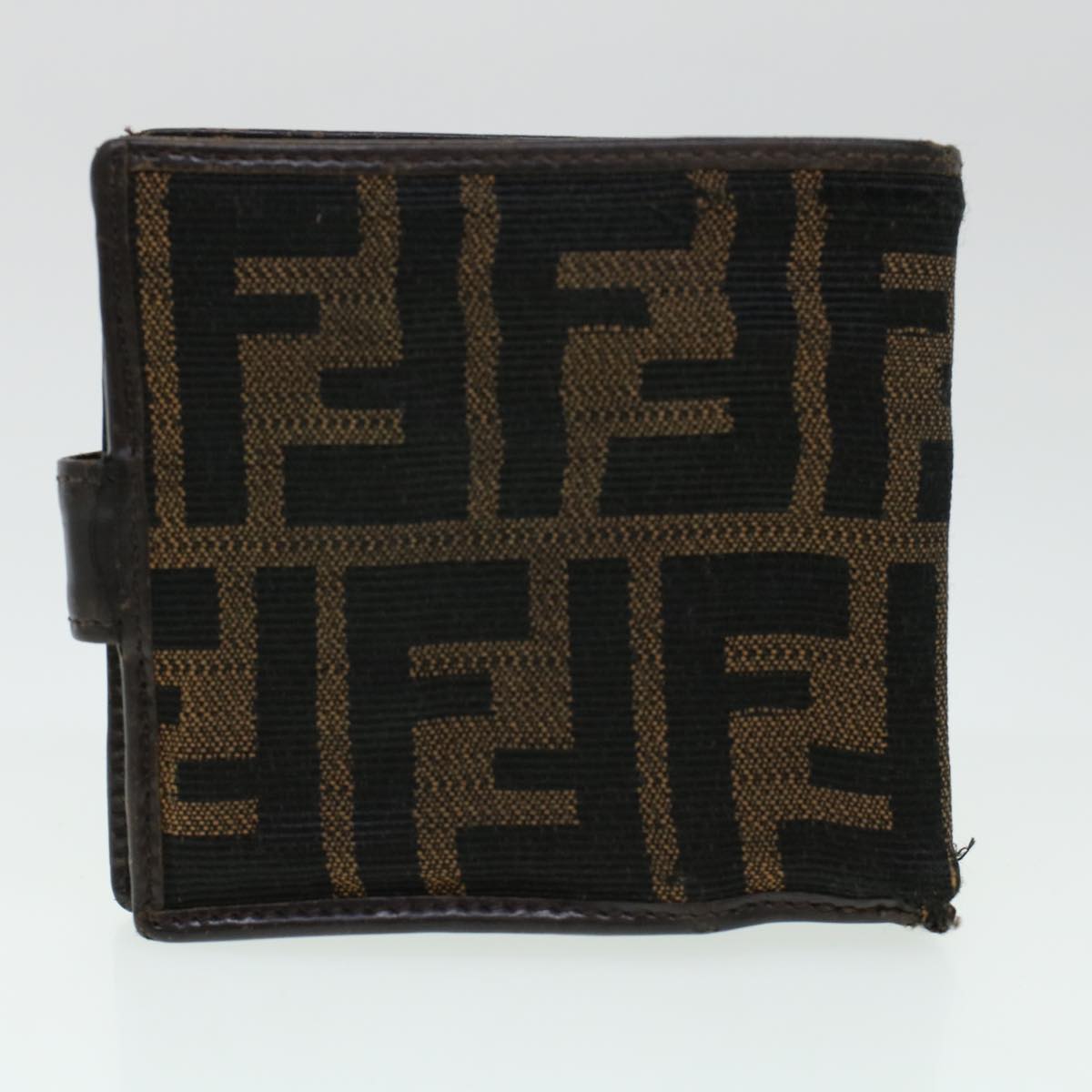 FENDI Key Case Zucca Canvas Wallet 3Set Black Brown Auth 41787