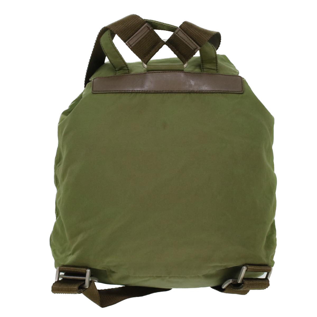 PRADA Backpack Nylon Khaki Auth 41796