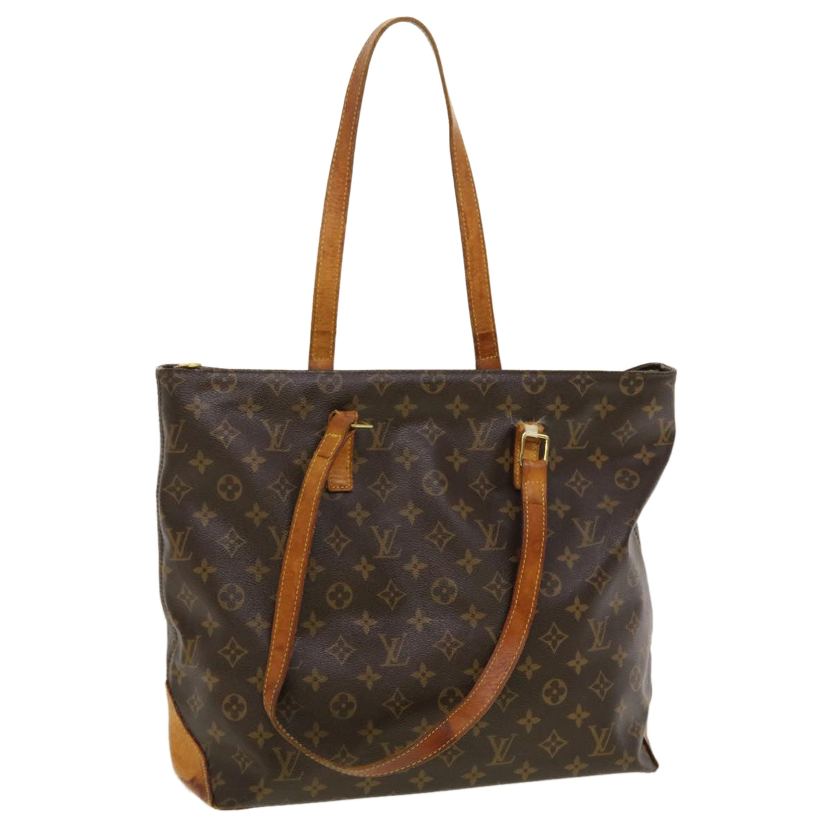 LOUIS VUITTON Monogram Cabas Mezzo Tote Bag M51151 LV Auth 41820