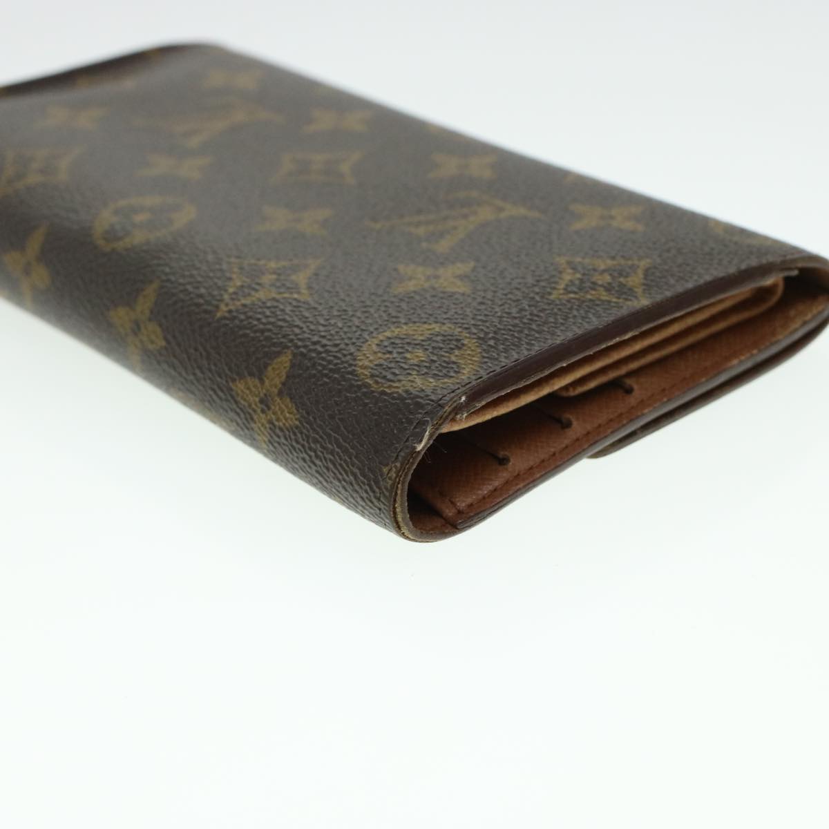 LOUIS VUITTON Monogram Portefeuille International Long Wallet M61217 Auth 41853