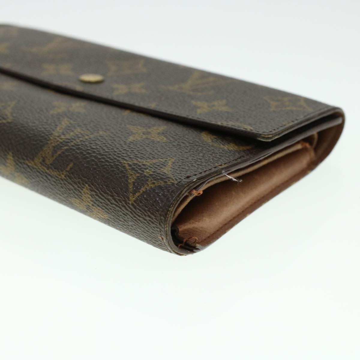 LOUIS VUITTON Monogram Portefeuille International Long Wallet M61217 Auth 41853