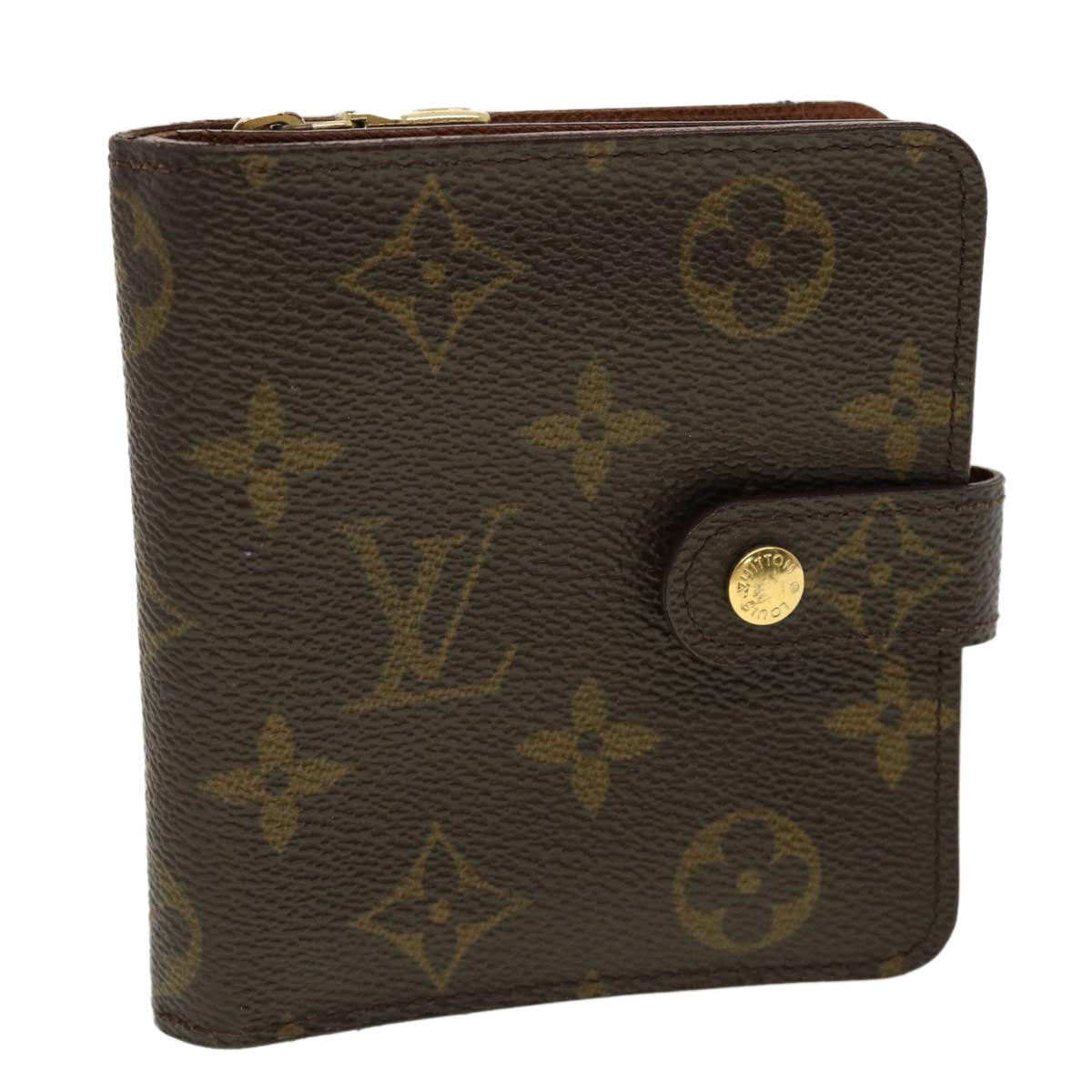 LOUIS VUITTON Monogram Compact Zip Wallet M61667 LV Auth 41881