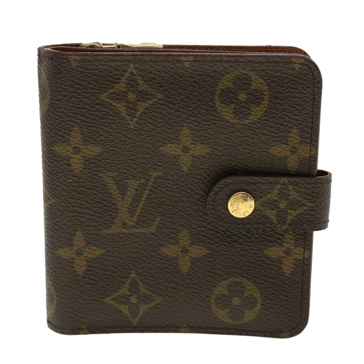 LOUIS VUITTON Monogram Compact Zip Wallet M61667 LV Auth 41881