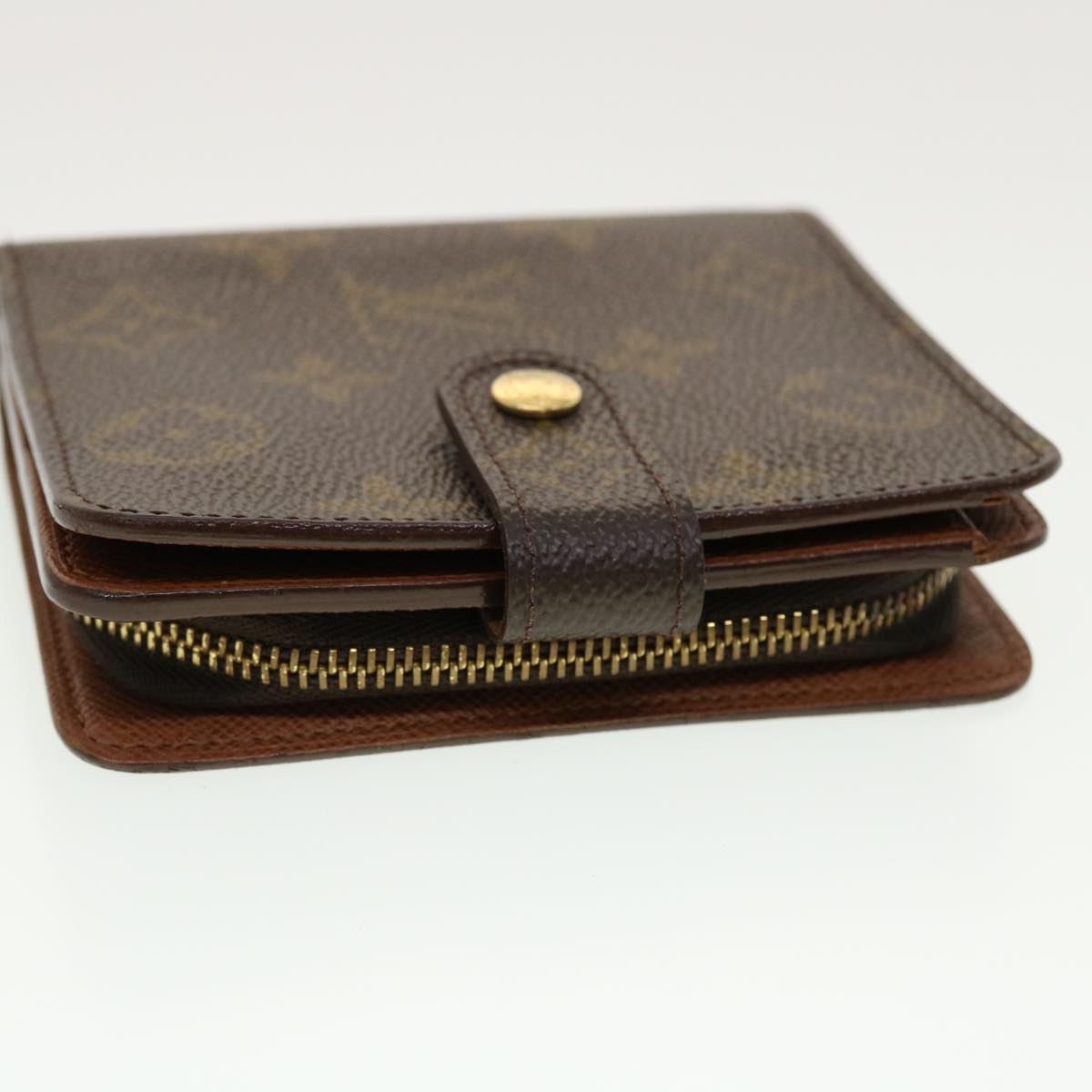 LOUIS VUITTON Monogram Compact Zip Wallet M61667 LV Auth 41881