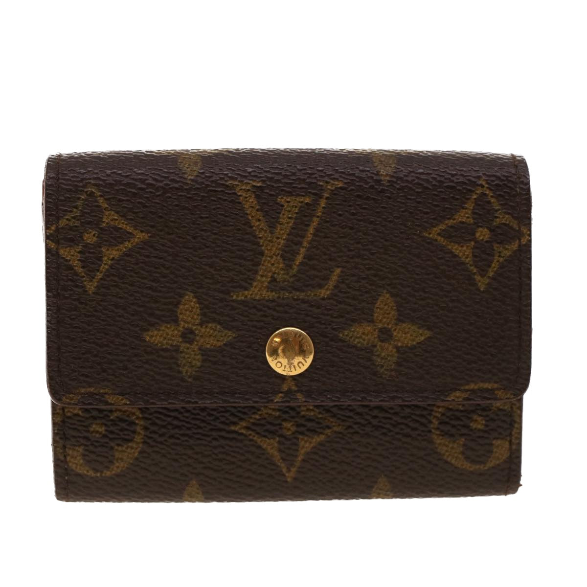 LOUIS VUITTON Monogram Porte MonnaiePlat Coin Purse M61930 LV Auth 41967