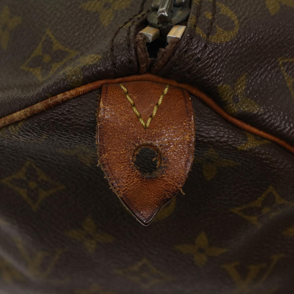 LOUIS VUITTON Monogram Speedy 35 Hand Bag M41524 LV Auth 42000