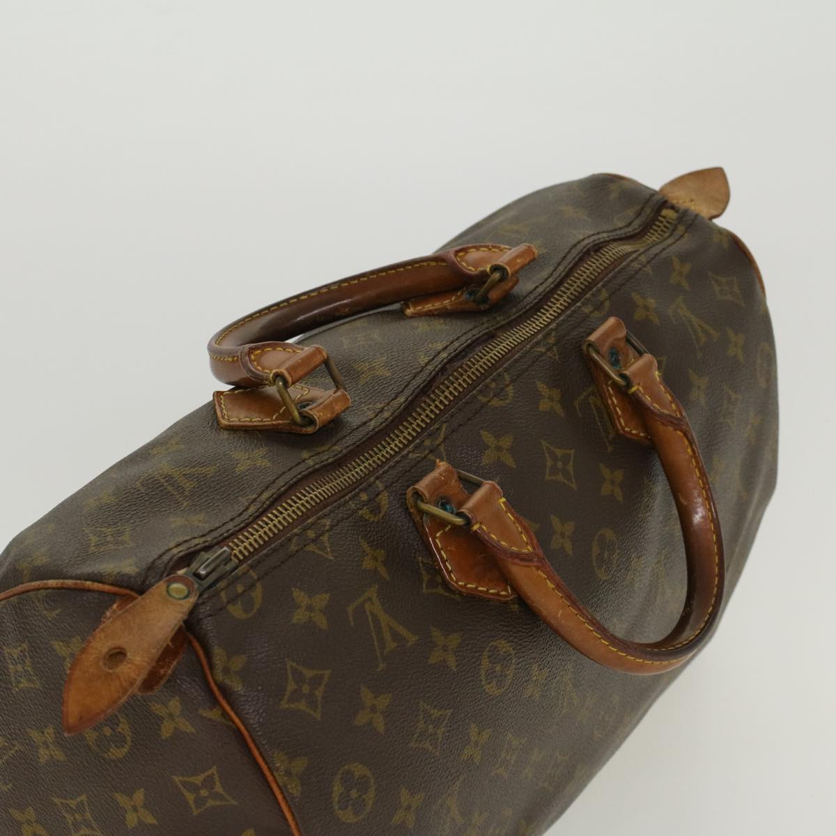 LOUIS VUITTON Monogram Speedy 35 Hand Bag M41524 LV Auth 42000