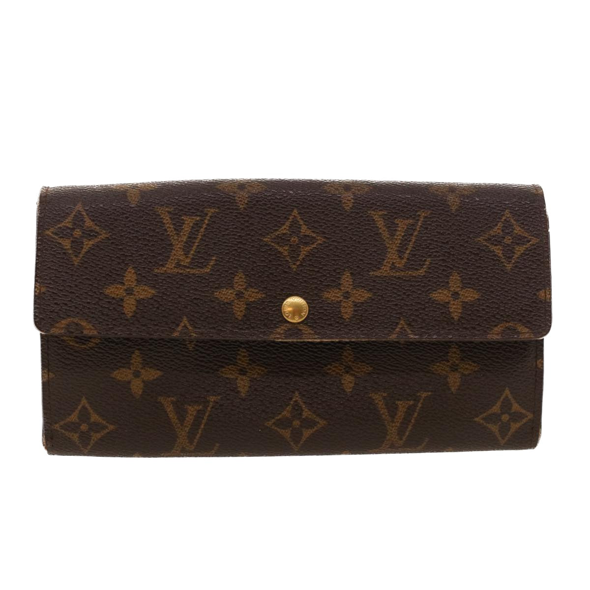 LOUIS VUITTON Monogram Portefeuille Sarah Long Wallet M60531 LV Auth 42023