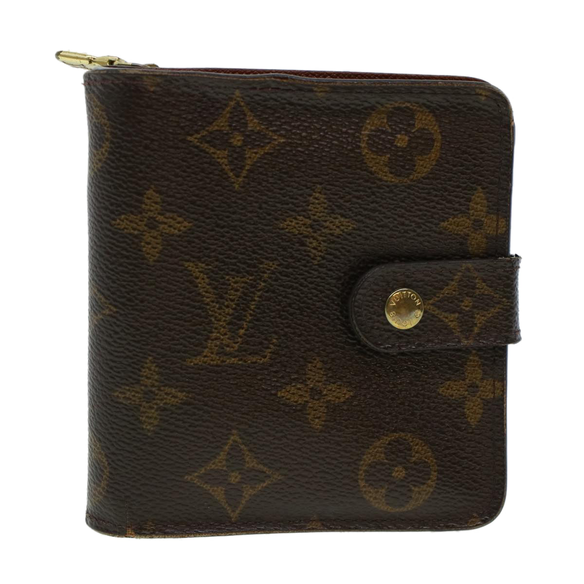 LOUIS VUITTON Monogram Compact Zip Wallet M61667 LV Auth 42026