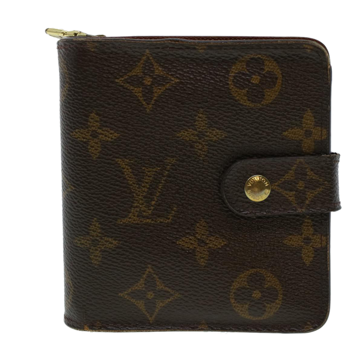 LOUIS VUITTON Monogram Compact Zip Wallet M61667 LV Auth 42026