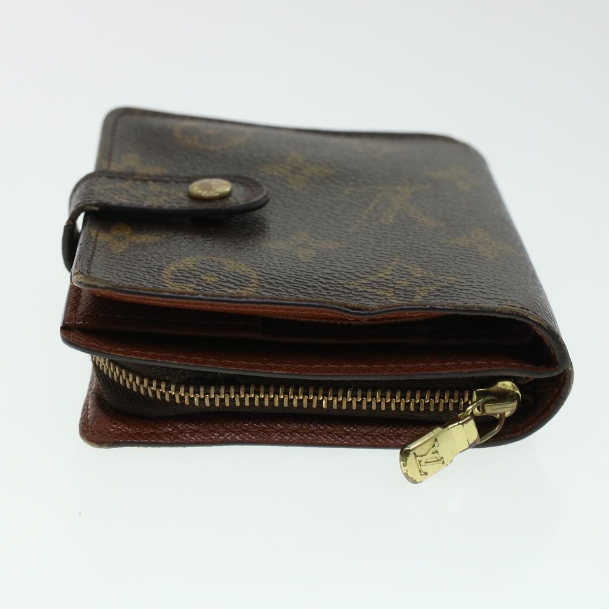 LOUIS VUITTON Monogram Compact Zip Wallet M61667 LV Auth 42026