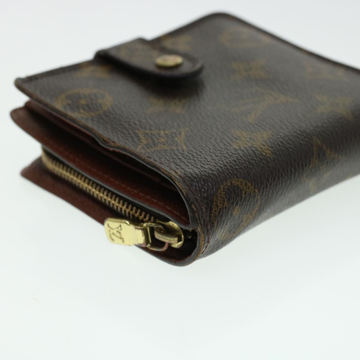 LOUIS VUITTON Monogram Compact Zip Wallet M61667 LV Auth 42026