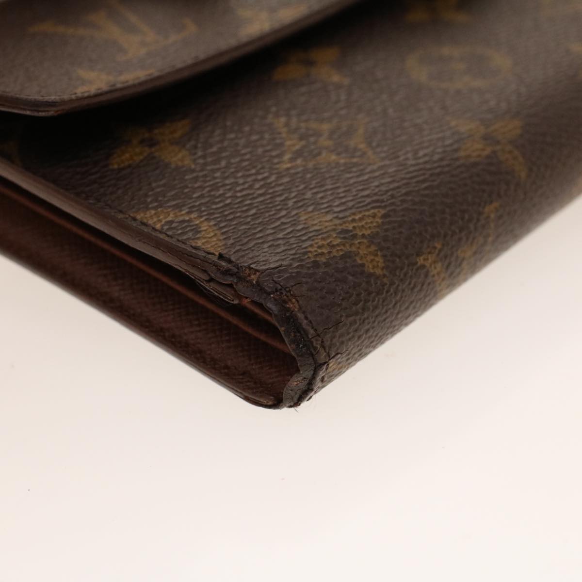 LOUIS VUITTON Monogram Porte Tresor Etui Papie Wallet M61202 LV Auth 42029