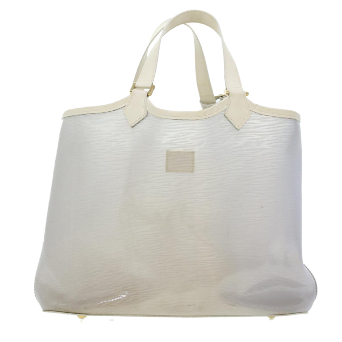 LOUIS VUITTON Epi Plage Lagoon Bay Tote Bag White Clear M92151 LV Auth 42037 - 0