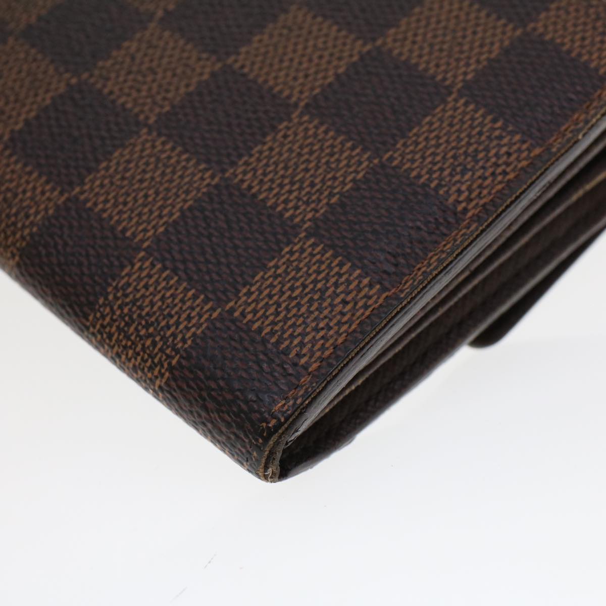 LOUIS VUITTON Damier Ebene Portefeuille Sarah Long Wallet N61734 LV Auth 42065