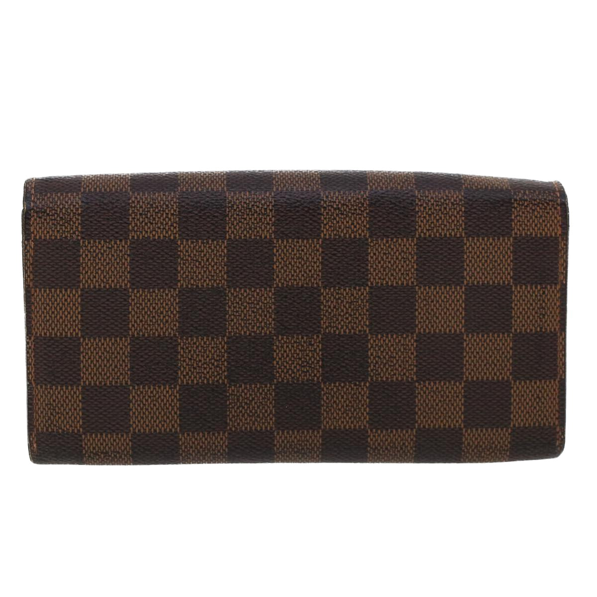 LOUIS VUITTON Damier Ebene Portefeuille Sarah Long Wallet N61734 LV Auth 42065 - 0