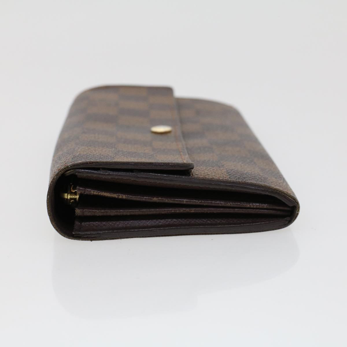 LOUIS VUITTON Damier Ebene Portefeuille Sarah Long Wallet N61734 LV Auth 42065