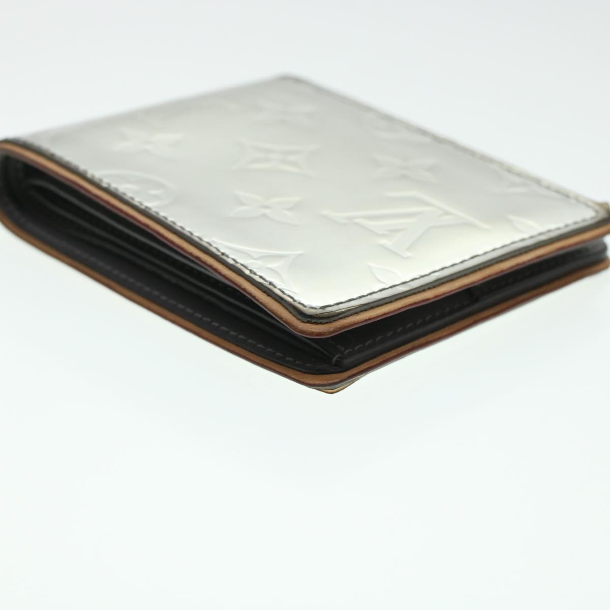 LOUIS VUITTON Mirror Portefeuille Slender Bifold Wallet Silver M80806 LV 42083