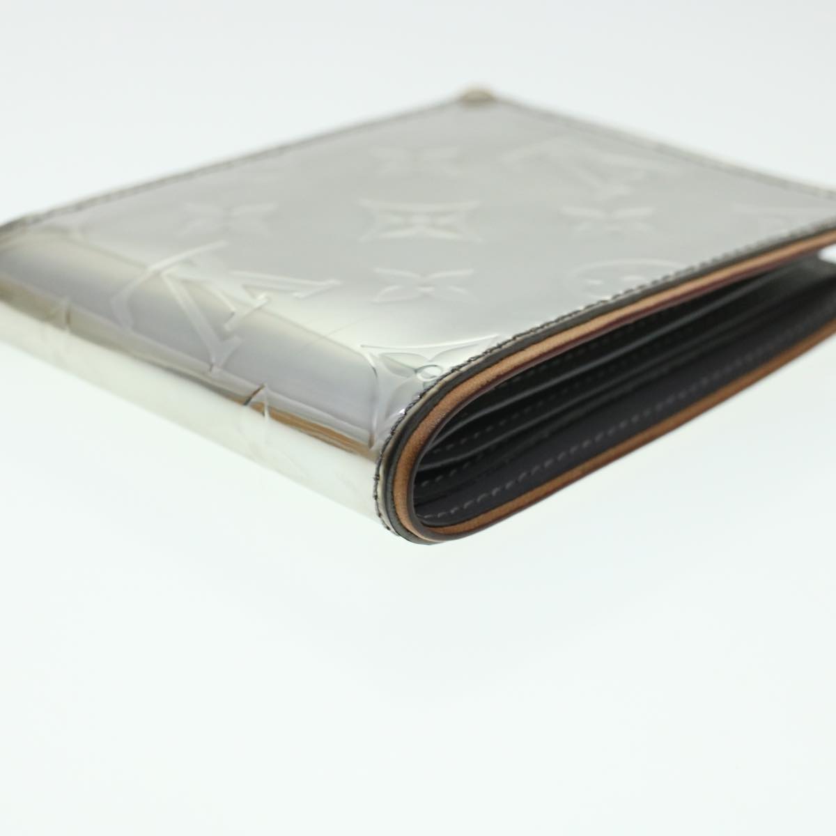 LOUIS VUITTON Mirror Portefeuille Slender Bifold Wallet Silver M80806 LV 42083