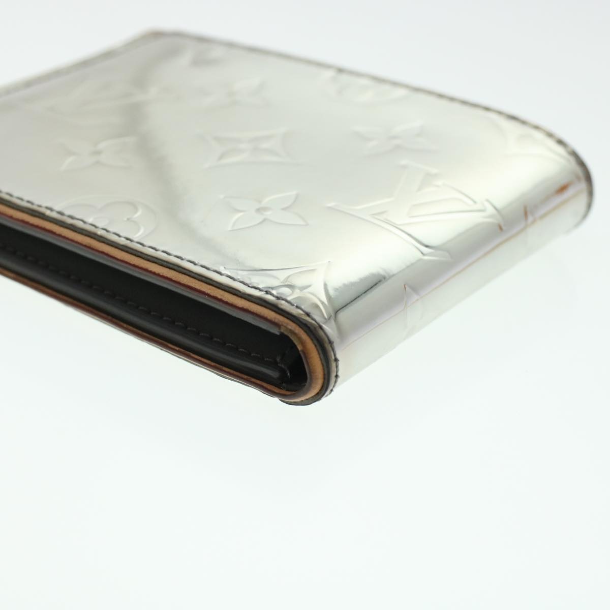 LOUIS VUITTON Mirror Portefeuille Slender Bifold Wallet Silver M80806 LV 42083