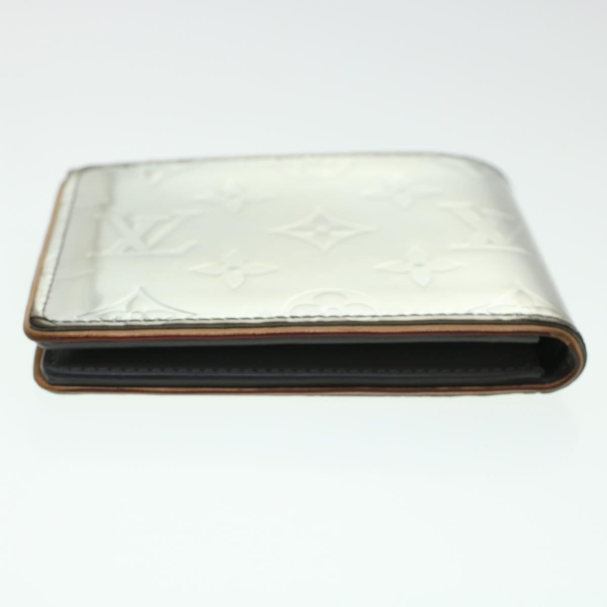 LOUIS VUITTON Mirror Portefeuille Slender Bifold Wallet Silver M80806 LV 42083