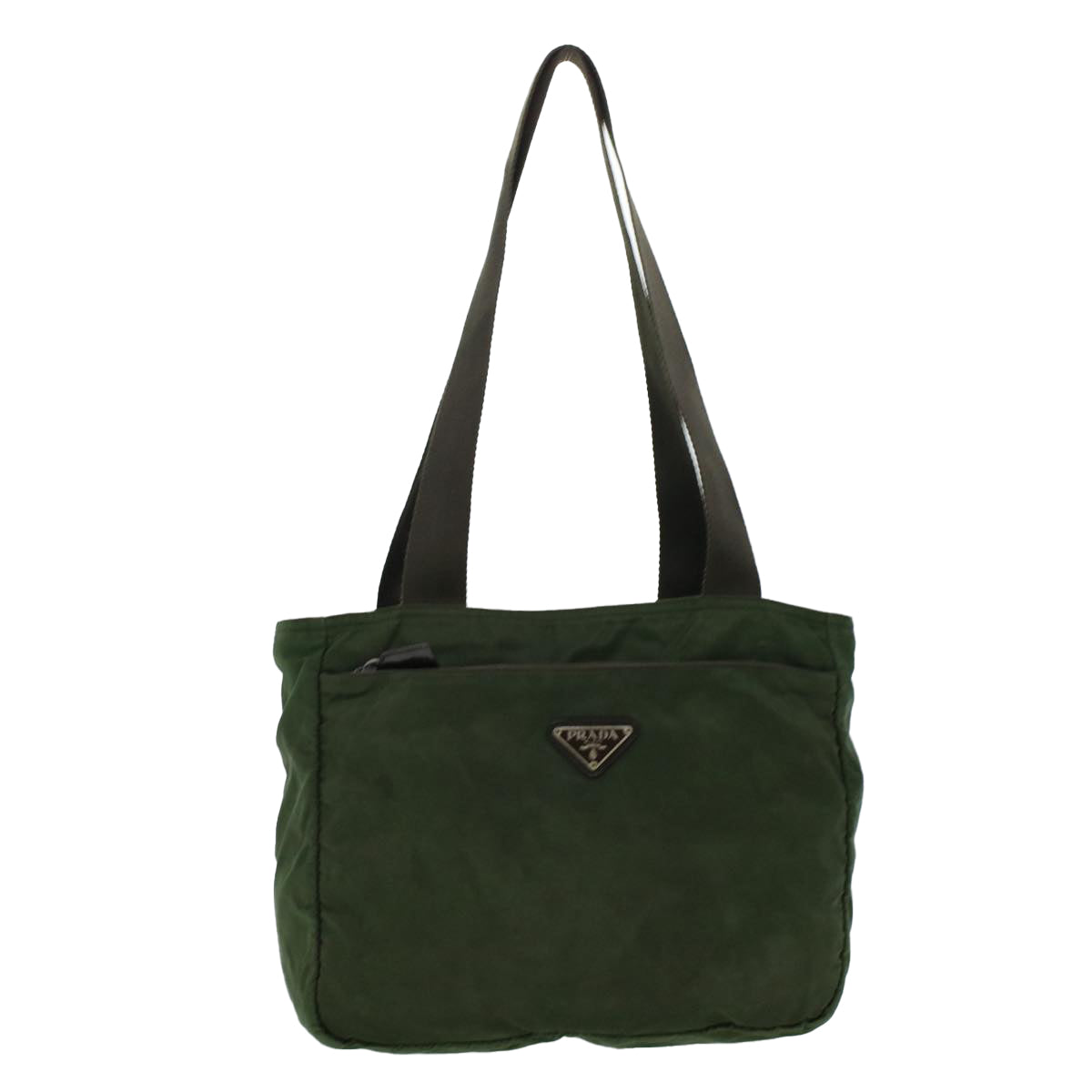 PRADA Shoulder Bag Nylon Khaki Auth 42094
